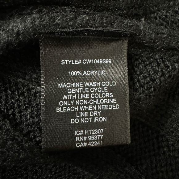 Sanctuary Ribbed Knit Turtleneck Tunic Chunky Sweater Black Cozy Fall sz XXL NWT - Picture 8 of 10